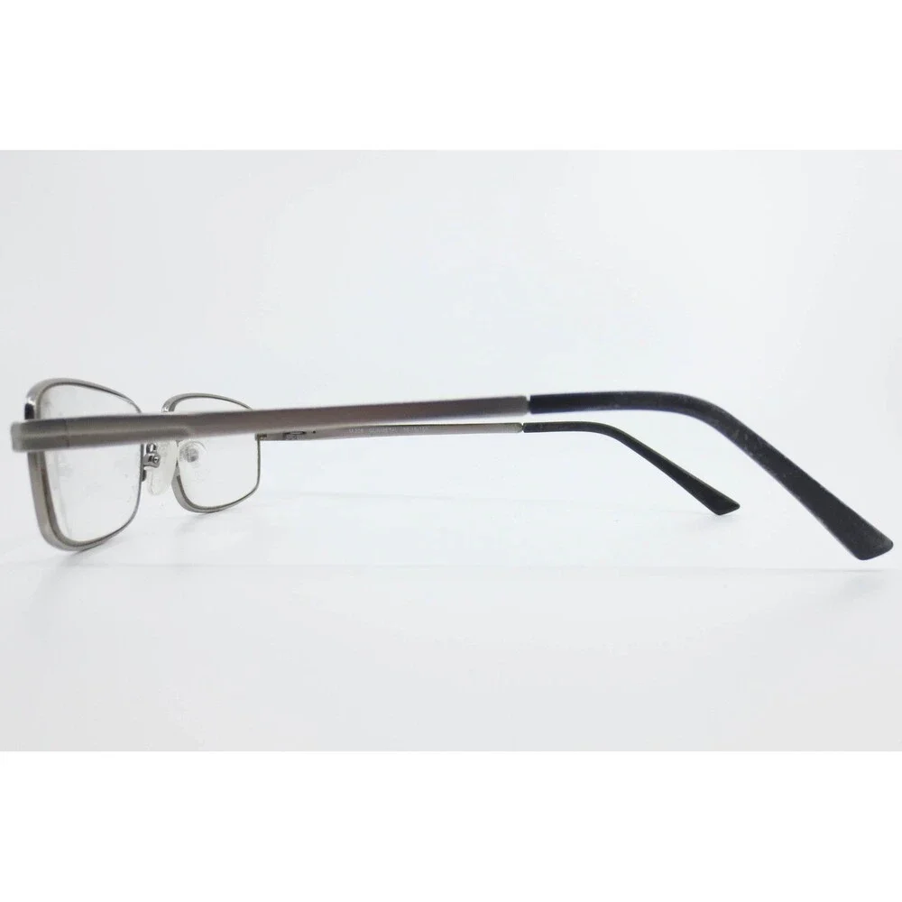 M 208 Gunmetal Rectangular Metal Eyeglasses Frames 58-18-150 Full Rim Eyewear